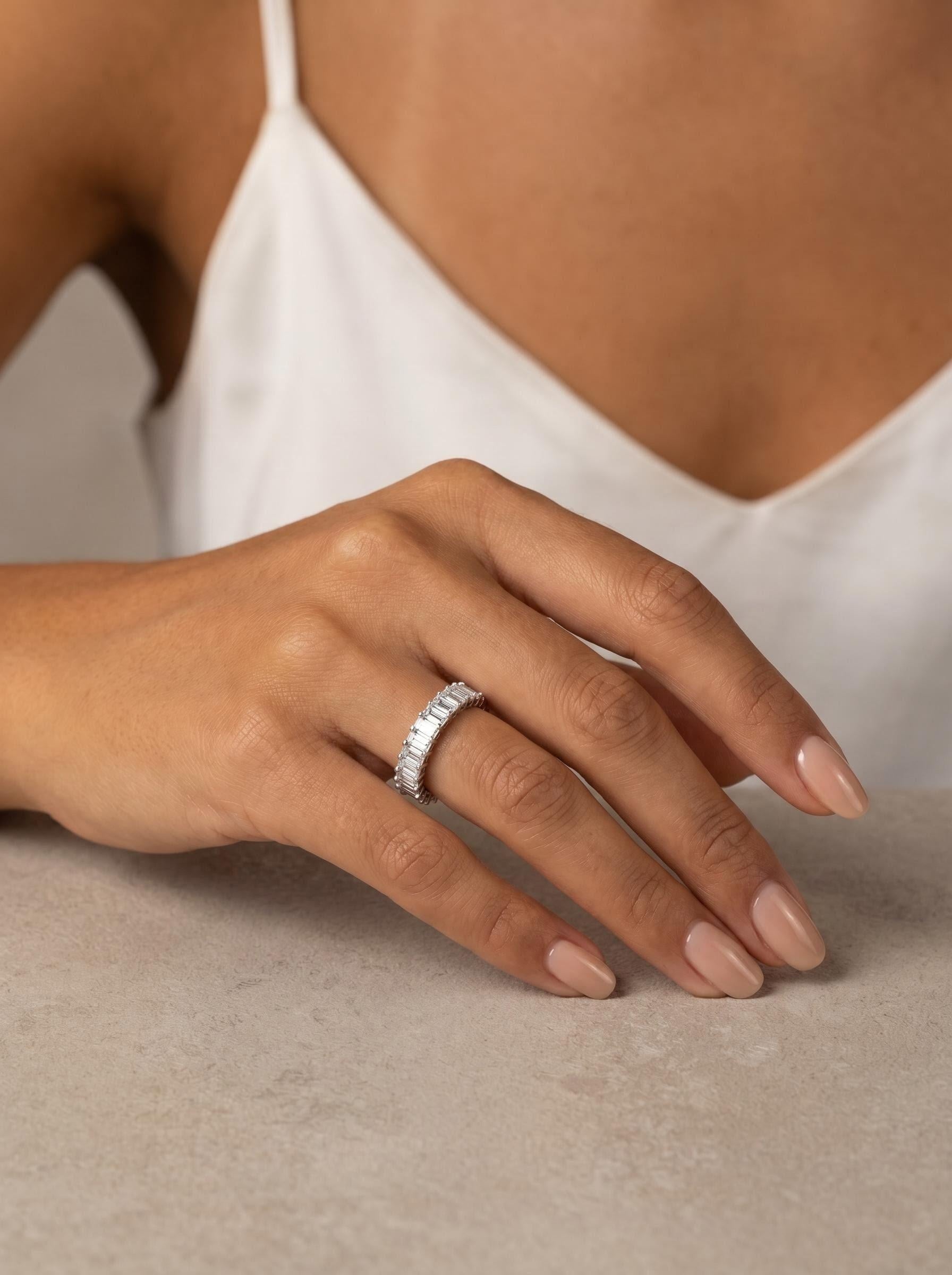 Emerald Pavé Eternity Ring
