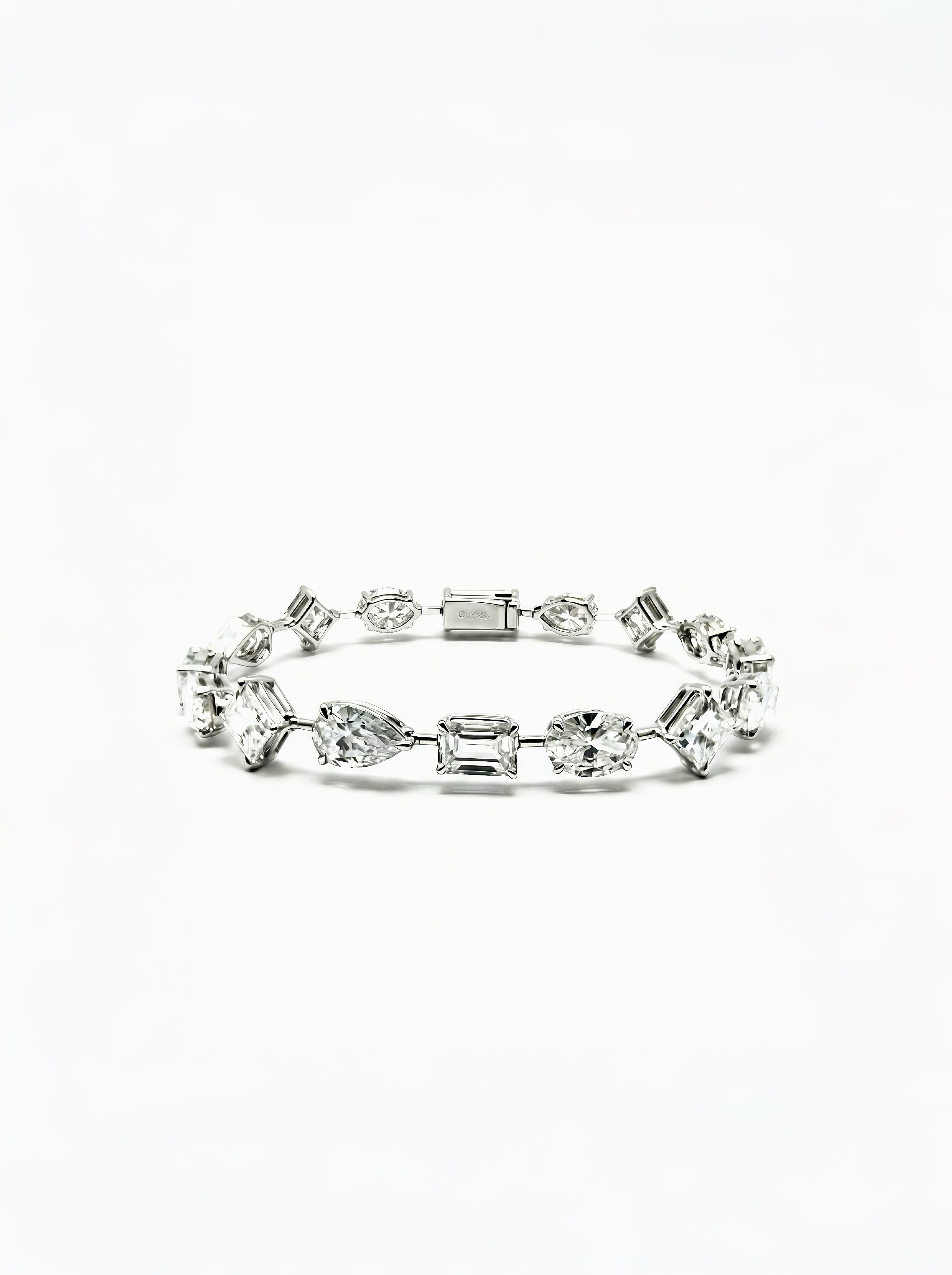 Multi-Classic Fancy Cut Alternating Pavé Bracelet