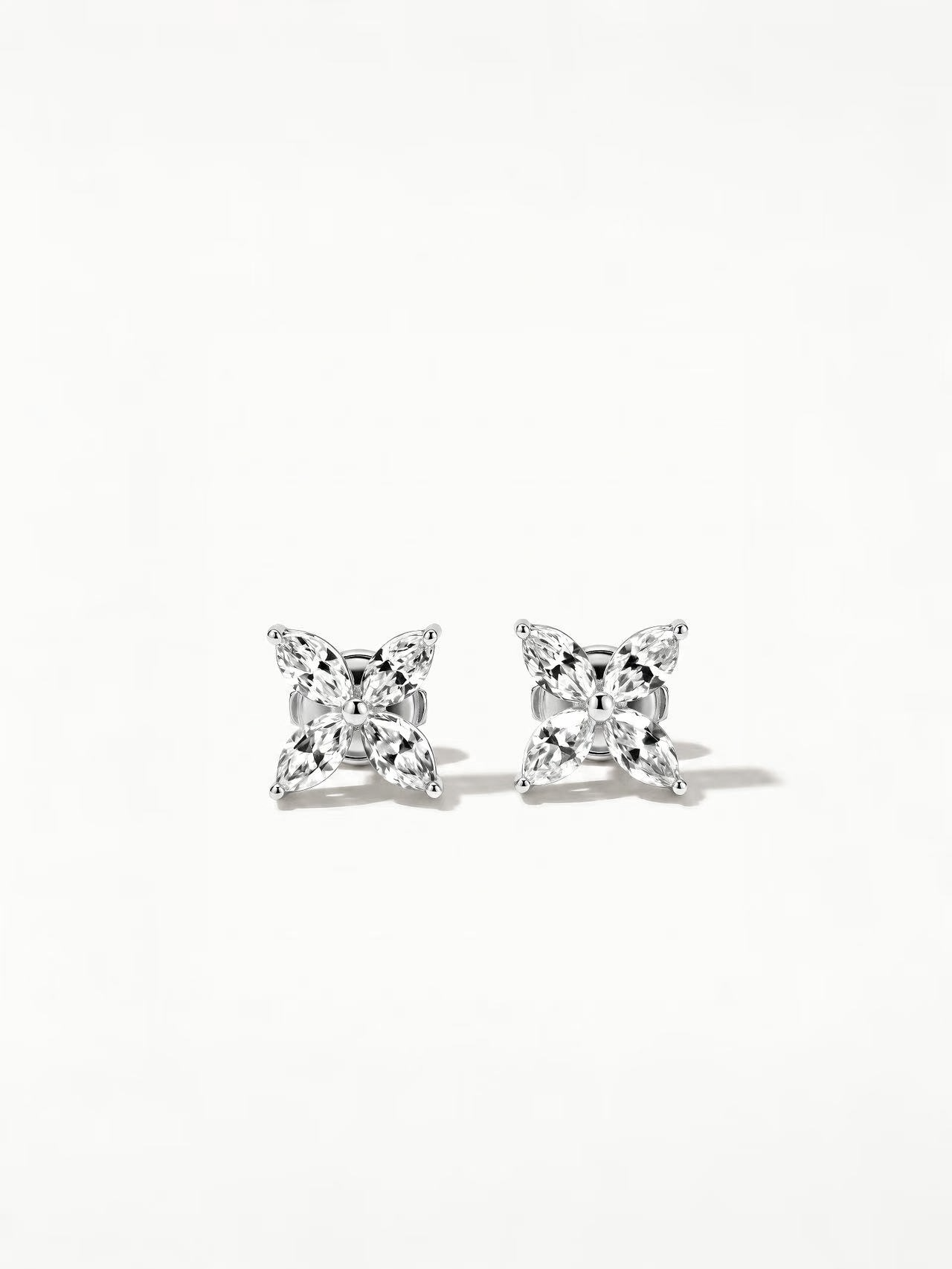 Marquise Clover Stud Earrings