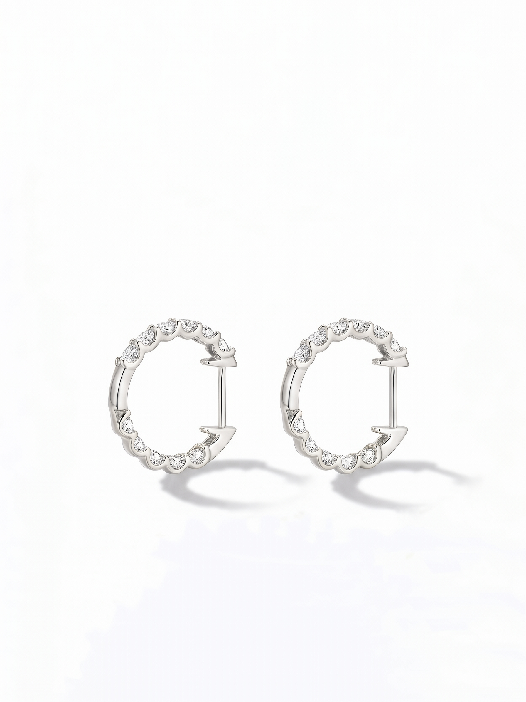 Full Pavé Hoop Earrings by EOBO