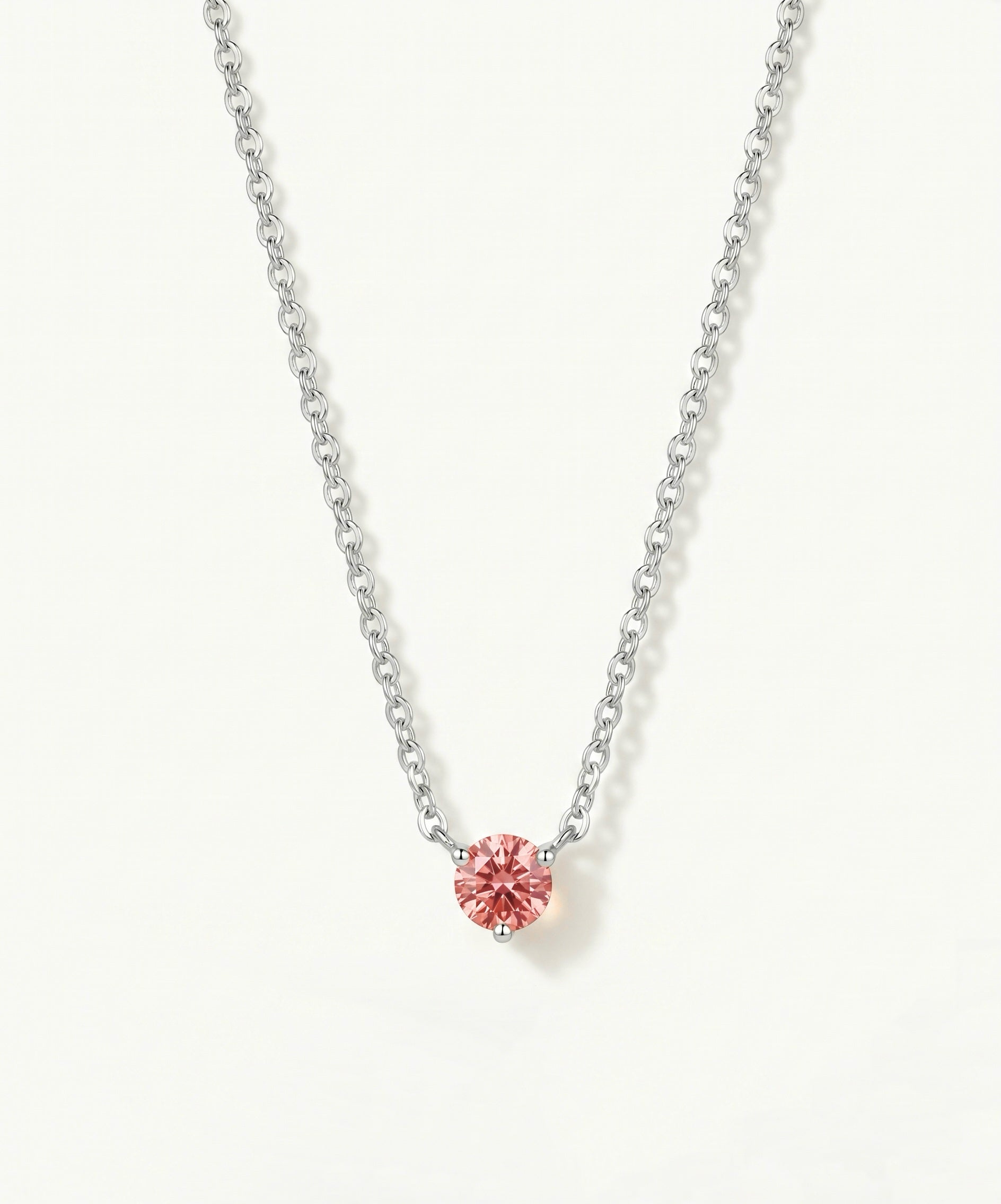 Rosé Point Pink Lab-Grown Diamond Necklace by EOBO