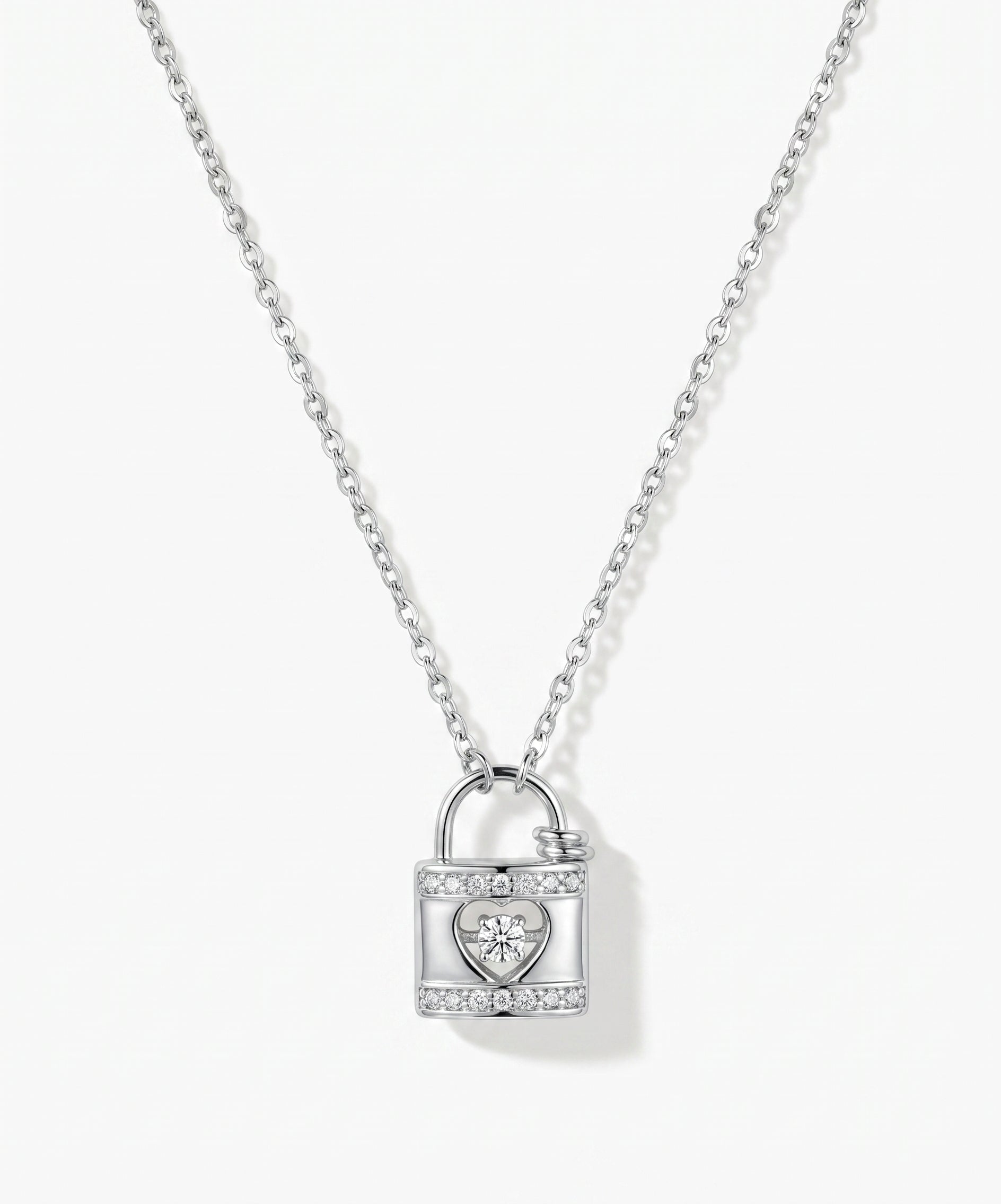 Heart Lock Lab-Grown Diamond Necklace by EOBO