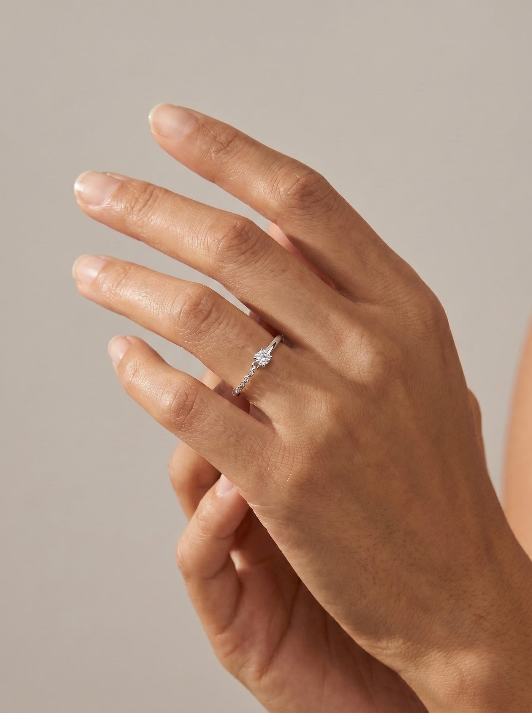 Orbit Solitaire Open Ring