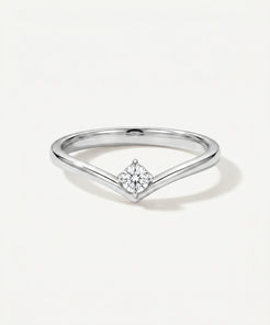 Wishbone Solitaire Lab-Grown Diamond Ring by EOBO