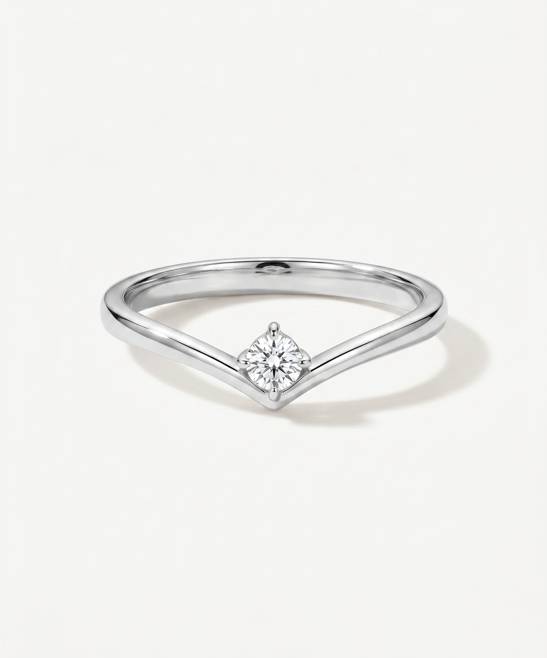 Wishbone Solitaire Lab-Grown Diamond Ring by EOBO