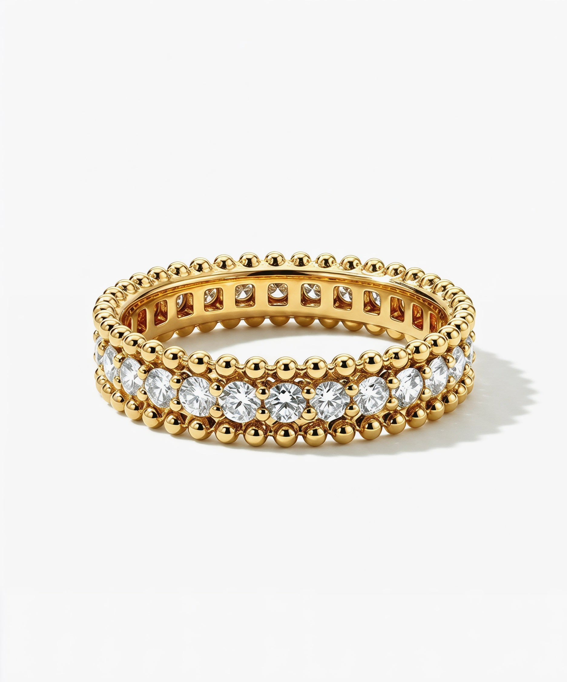 Beaded Pavé Eternity Ring