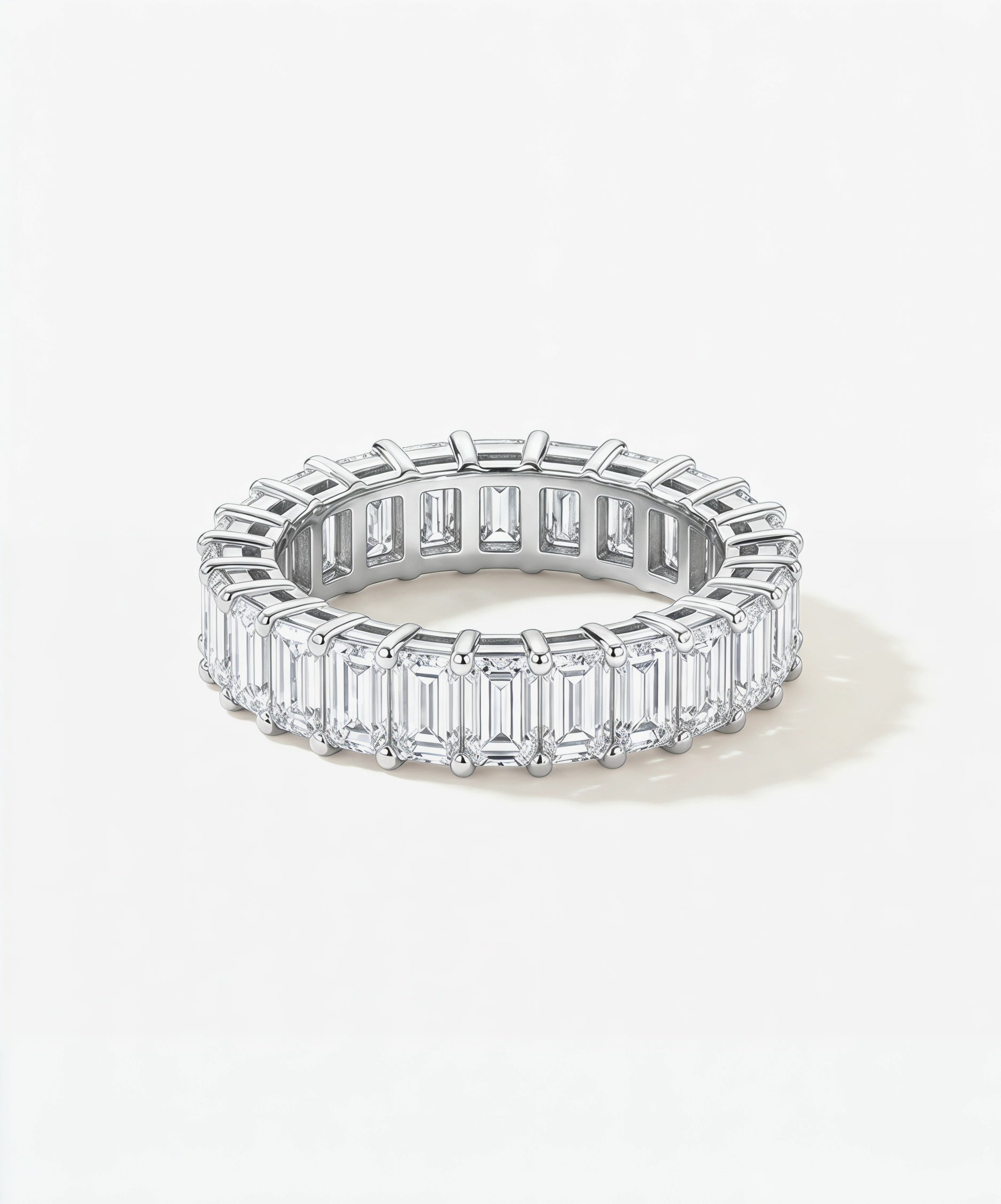 Emerald Pavé Eternity Ring