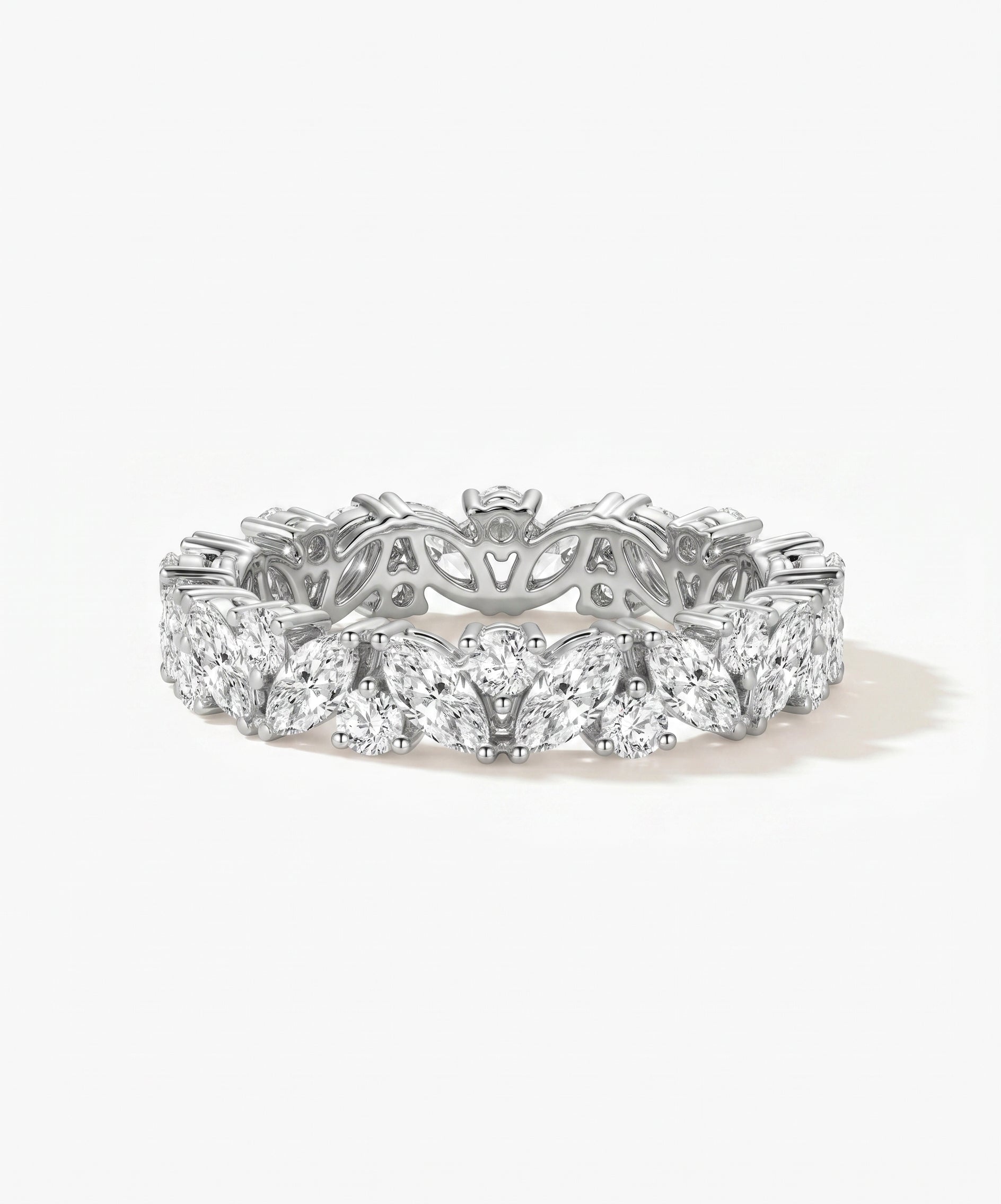Marquise & Round Pavé Eternity Ring by EOBO